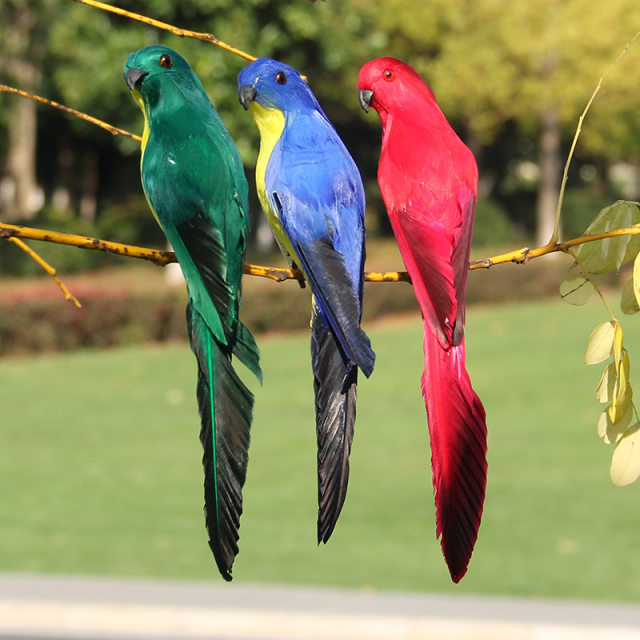 Feather Simulation Parrot Monato Window Window Decoration Bird Bubble Home Losses 20cm Art Pumage Bird
