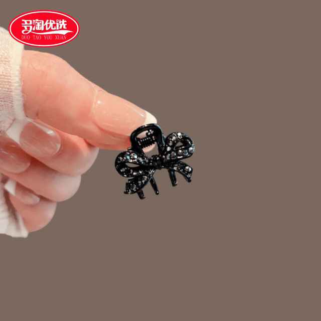 Exquisite bow, small grabbing side side forehead, high -level sense princess head bangs hair clip small clip