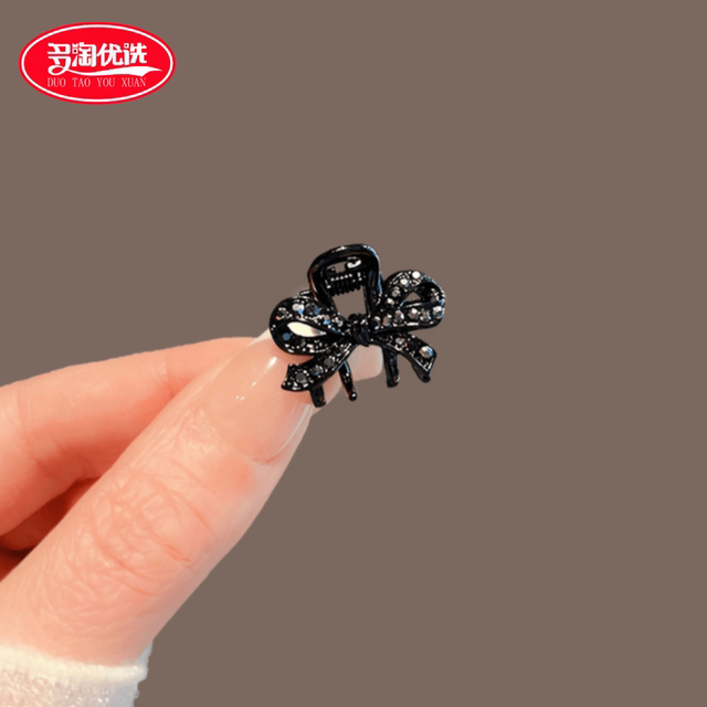 Exquisite bow, small grabbing side side forehead, high -level sense princess head bangs hair clip small clip