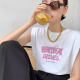 Black hot girl suspender vest for women 2025 new summer unique Hong Kong style sleeveless T-shirt top