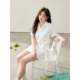 Mr. Zhang's summer large-size women's clothing, fat sister mm slim shirt skirt, Korean temperament design sense white dress