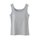Cotton camisole women's spring and summer thin slim-fit bottoming sleeveless top with padded breast pads for outer wear