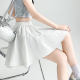 Ballet style white short skirt and skirt for women in spring and summer hot high waist slim A-line fluffy ruffle cake skirt