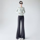 Wearing micro-flare yoga pants for women in spring and summer 2025 thin high waist small quick-drying high hanging flared trousers