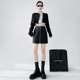 Black skirt for women in spring and autumn 2024 new fashionable temperament high waist zippered a-line skirt hip PU leather short skirt
