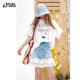 Fairy Pocket Summer Lace Spliced ​​A-line Denim Skirt for Women 2025 Summer New Short Skirt