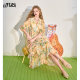 Fairy Pocket French V-neck Waist Floral Dress Women's 2024 Summer New Style
