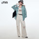 Fairy's pocket ripped loose jeans for women 2025 spring new slim and fashionable wide-leg pants scimitar pants