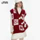 Fairy's pocket new Chinese red knitted vest vest for women 2025 spring new layered design top