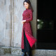 款 冬 Winter thickened New Year's festive cotton cotton coat Mom style jacket cotton coat ethnic style women's winter
