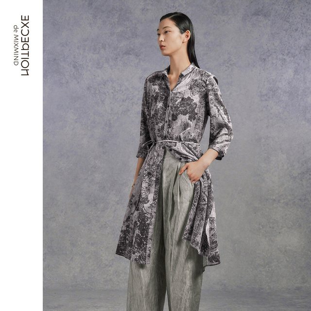 EXCEPTION Exception Women's Summer Mulberry Silk Silk Shirt Mid-length Temperament Flowing Sleeves
