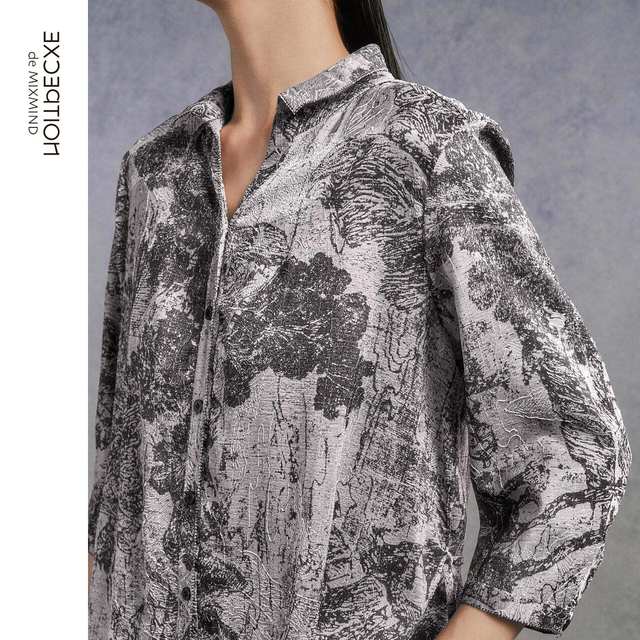 EXCEPTION Exception Women's Summer Mulberry Silk Silk Shirt Mid-length Temperament Flowing Sleeves