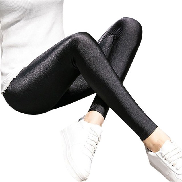 Autumn and winter plus fat and plus velvet glossy pants for women to wear large size fat MM pants for fat people 200Jin [Jin equals 0.5kg] high elastic leggings