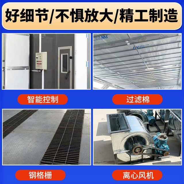 Standard car paint room, woodworking furniture, dust-free spray paint room, paint room and polishing room, customized according to customer requirements