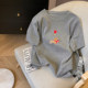 Little C home white unique puppy embroidered fur cotton short-sleeved T-shirt for women 2025 spring fashionable age-reducing underwear top
