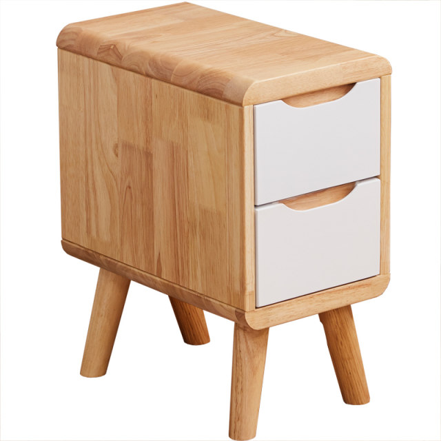 All -solid wood 25cm wide northern European -style MINI bedside table 30 cm ultra -narrow model 20 mini mini children light luxury
