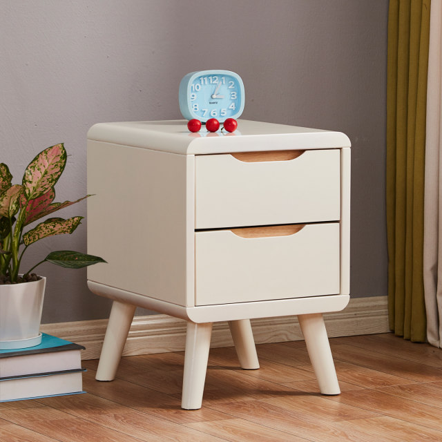 All -solid wood 25cm wide northern European -style MINI bedside table 30 cm ultra -narrow model 20 mini mini children light luxury
