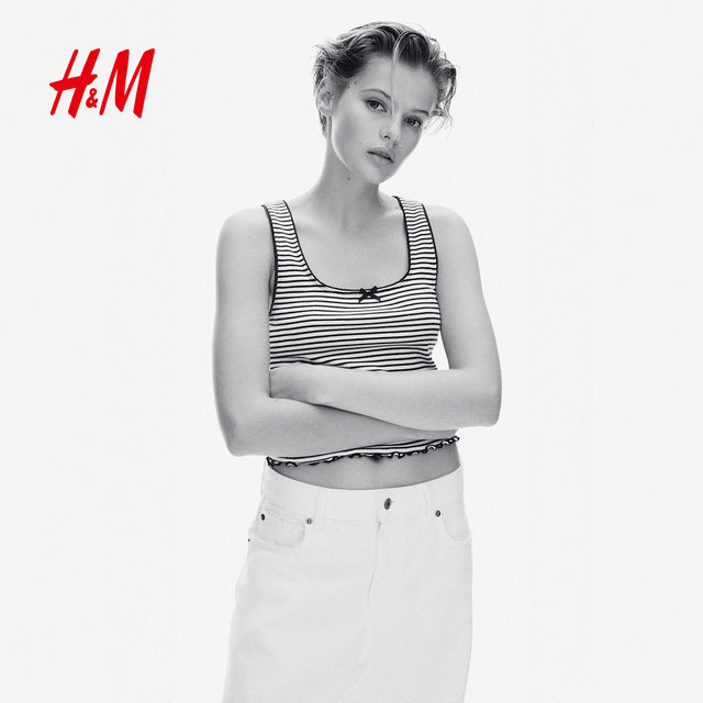 HM Women's Vest 2025 Summer New Mesh Sweat Vest 1272563
