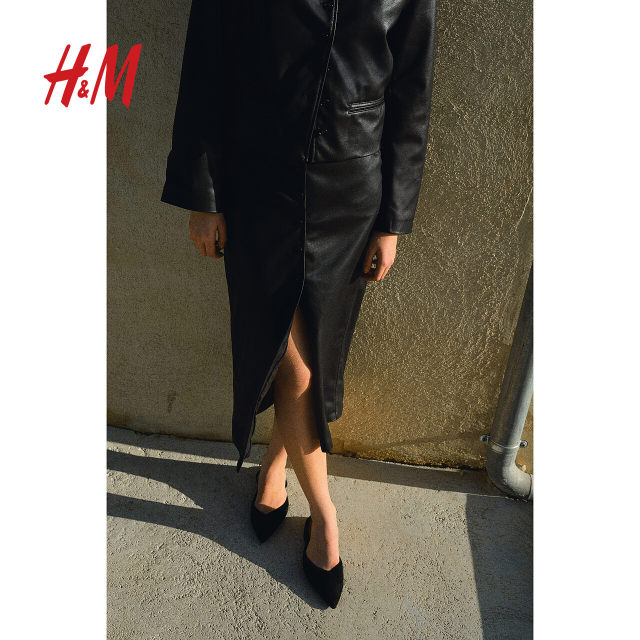 HM women's summer high waist coated pencil skirt 1266866
