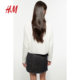 HM women's skirt 2025 summer new A-line mid-waist velvet mini skirt 1270468