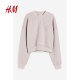 HM women's sweatshirt summer fashion simple letter pattern falling shoulder long sleeve top 1218254
