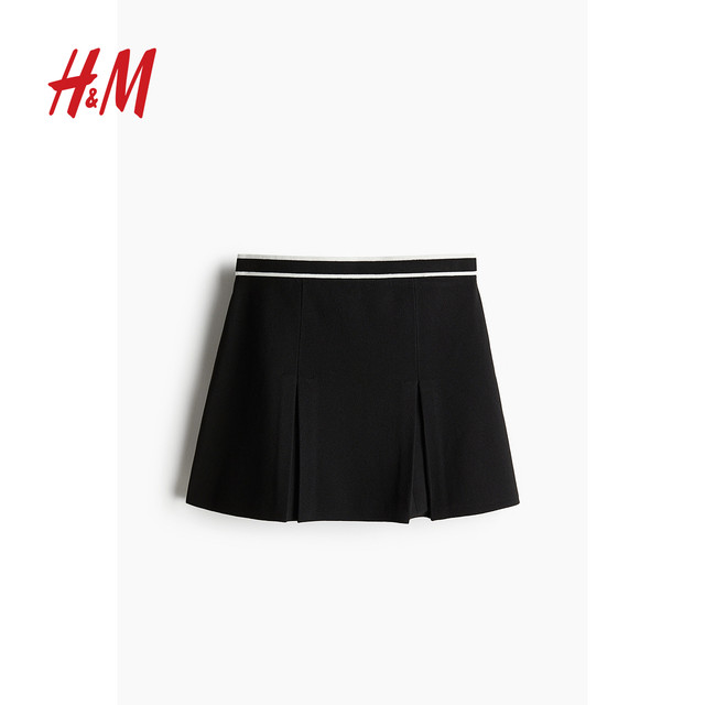 HM summer women's high waist knitted A-line skirt 1273960