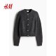 HM summer women's fashion casual and versatile solid color rib knitted cardigan 1263711