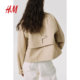 HM 2025 summer new women's short trench coat long sleeves 1259401