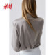 HM Women's Shirt 2025 Summer Casual Commuter V-neck Glossy Acetate Long Sleeve Top Jacket 0939703