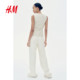 HM women's horse clip 2025 summer new soft simple fashionable casual woven V-neck suit vest 1261595
