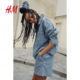 HM women's skirt 2025 summer new slim and fashionable casual and simple mini A-line short skirt 1268063
