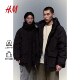 HM men's down jacket winter outdoor sports windproof and hydrophobic women's hooded cold-proof clothing 1238583