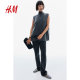 HM women's summer pants fashionable simple commuting elastic band high waist straight trousers 1199739
