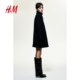 HM women's woolen jacket winter loose felt button lapel knee-length coat 1255546