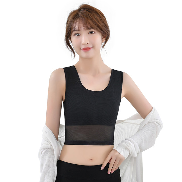 Exported to Japan, solid color no-wire vest-style corset underwear, breast reduction, big breasts, small breasts, thin style without protrusions