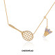 Fan Swear Badminton Necklace Women's Niche Pendant Couple Gift Sports Style Accessories