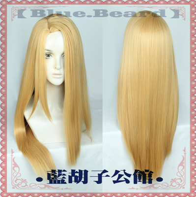 taobao agent [Blue Beard] FF14 Zenos Jeal Garus Final Fantasy XIV Dark Golden COS Wig