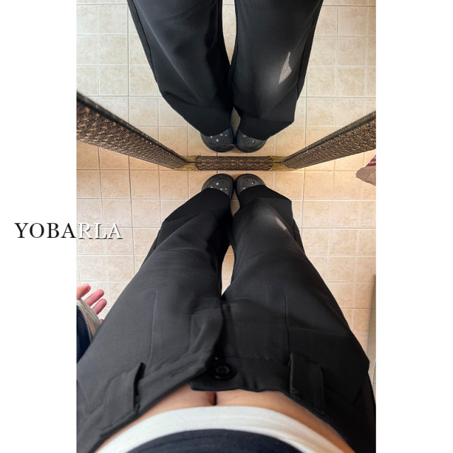Black wide-leg suit pants for women in summer thin large size fat mm loose slim pear-shaped body casual straight-leg pants