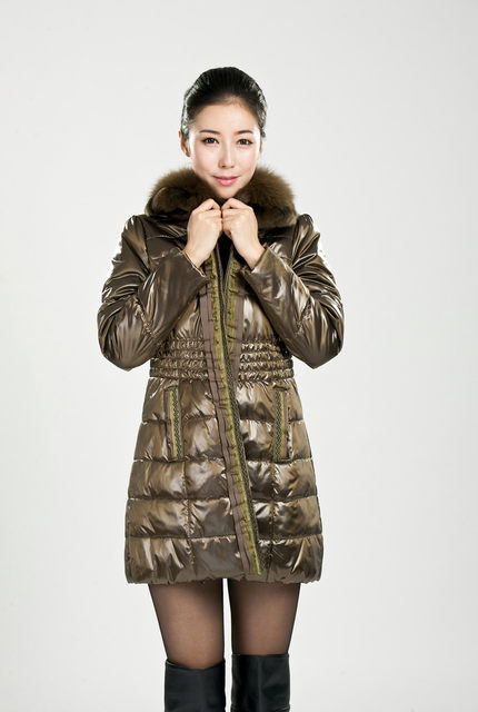Ligui Autumn and Winter Alpaca Wool Coat Mid-Length Waist Slimming Real Fox Fur Collar Middle-aged Mother's Outfit Coat Treatment
