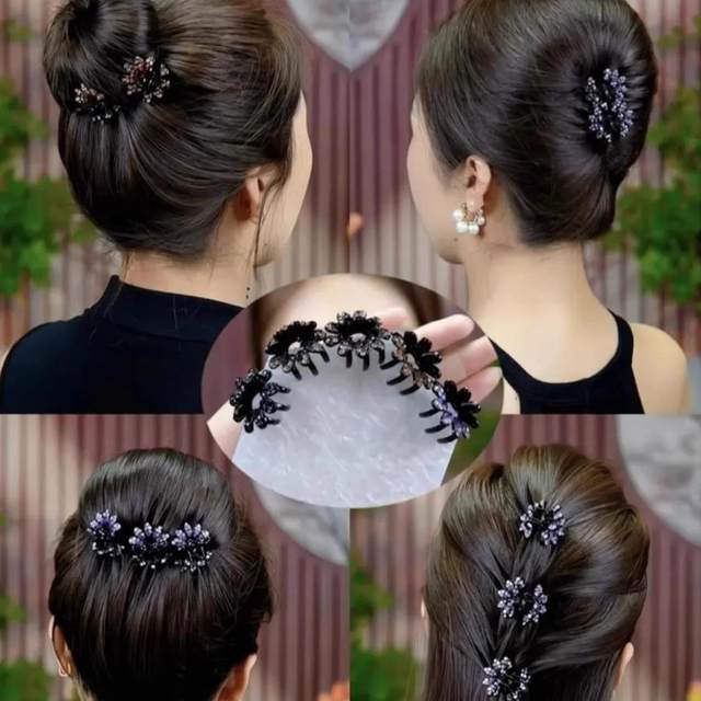 Fishbone shawl half-tied small hair clip flower small hair clip high-end exquisite meatball headband hair clip headgear