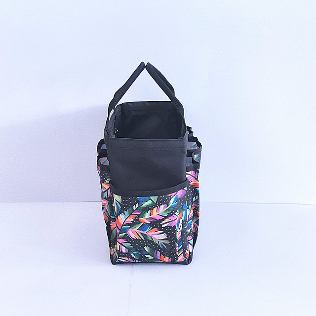 Gardening tool storage bag, outdoor portable portable open-mouth household sundries and gadget storage bag, multi-pocket classification