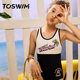 TOSWIM Tuosheng Children's Swimsuit Girls Lianyou Triangle Speed ​​drying sunscreen mid -year new year
