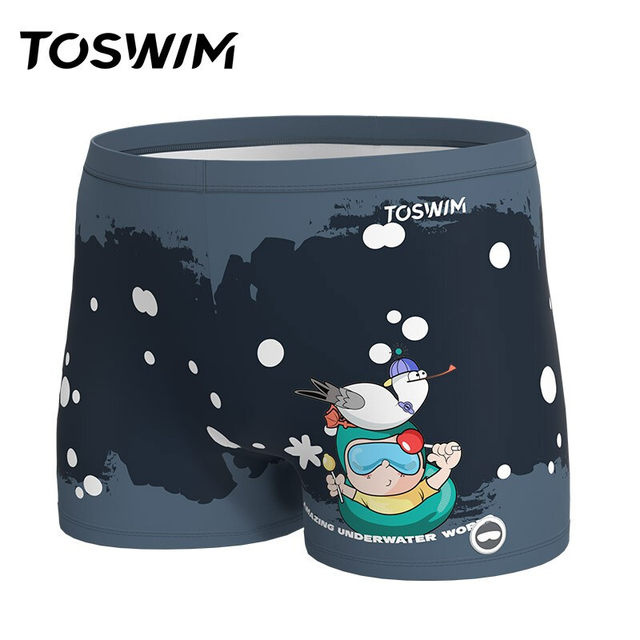 TOSWIM children's swimming trunks, boys' boxers, professional swimming trunks, teenagers, big children's shorts, swimsuits, swimsuits
