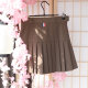 Pleated skirt for women summer high waist A-line slim skirt suit fabric draped sweet college style short skirt pants