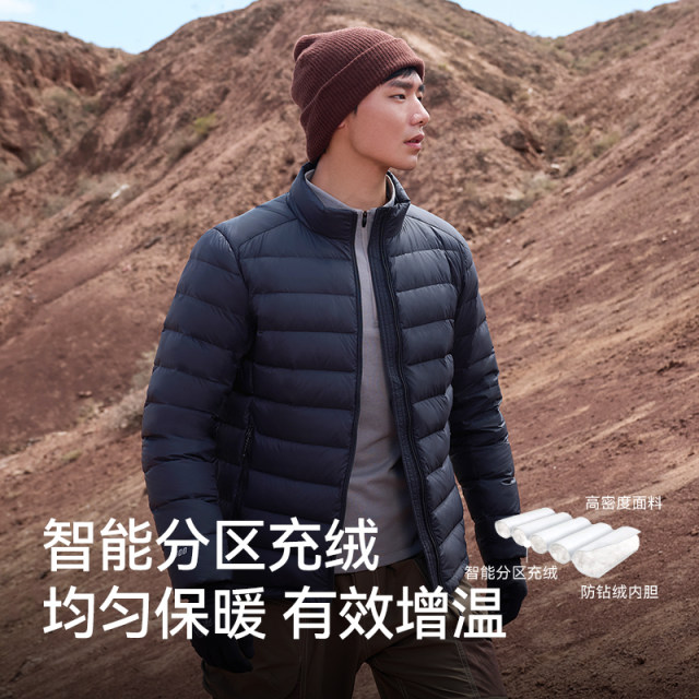 Pelliot Outdoor 800 Puff Rib Down Jacket Women's Ultra Light Goose Down Jacket Liner Windproof Warm Down Jacket