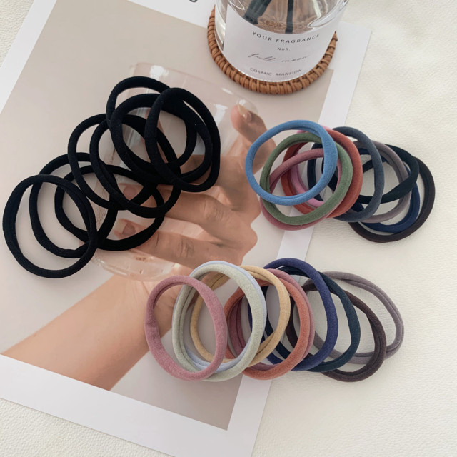 Super soft ~ 10 hair circles 10 pieces of high elastic hair rope foundation wild head rope black rubber band jewelry