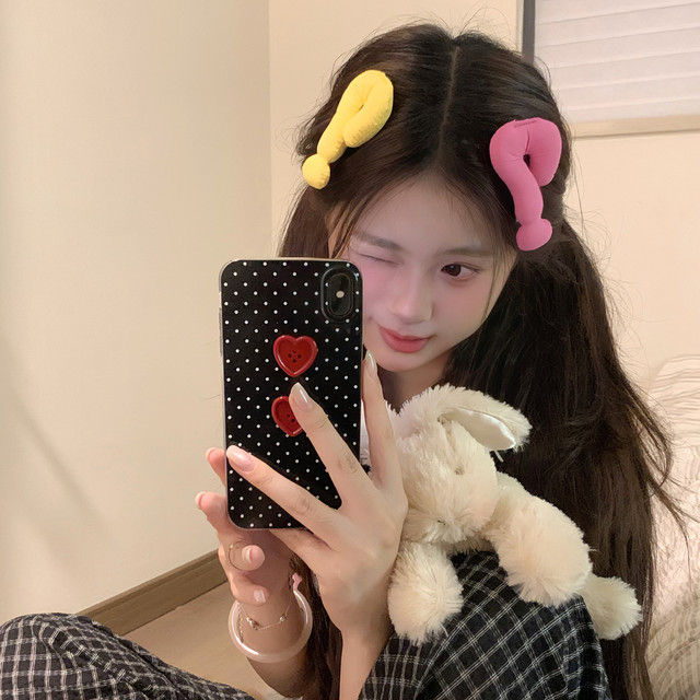 
Cute question mark hair clip! Interesting design bangs clip creative girly heart photo prop hair clip side clip hair accessory