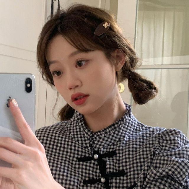 French girl heart metal bow hair clip sweet retro edge clip hair card bang clip side hair accessories 2023