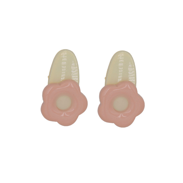 Cream Puff Pink Flower Hairpin Cute Versatile Side Clip Bangle Clip Haircard Sweet Hair Accessories 2023