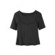 Jinggu white label DADATATA suspender short sleeve hollow T-shirt for women's summer large-size top